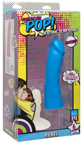 Doc Johnson American Pop Rebel Silicone Slim Dong - G-Spot Vibrators