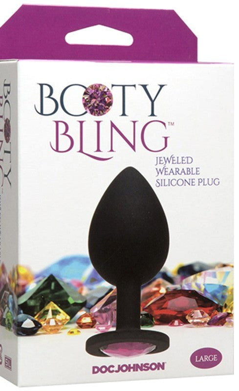 Booty Bling Large Silicone Butt Plug Clit Ticklers and Pulsators