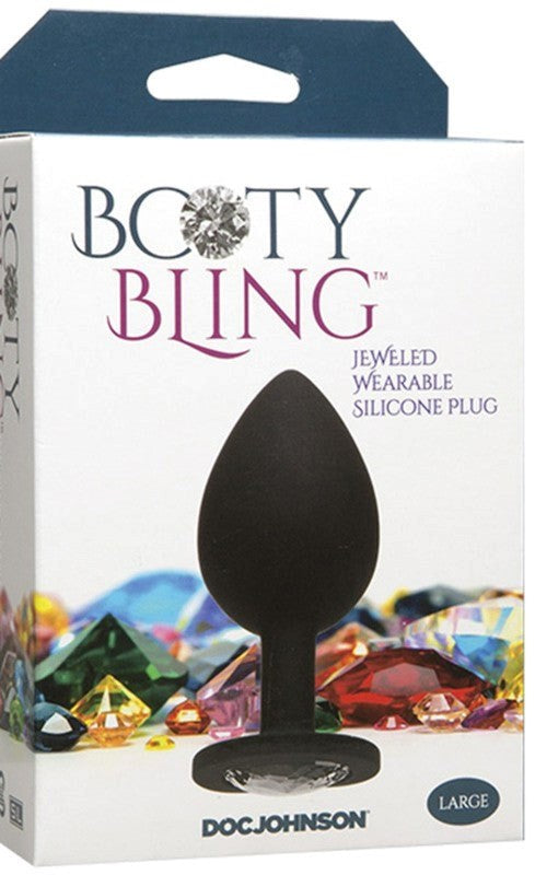 Booty Bling Large Silicone Butt Plug Clit Ticklers and Pulsators