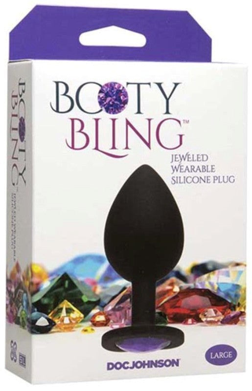 Booty Bling Large Silicone Butt Plug Clit Ticklers and Pulsators