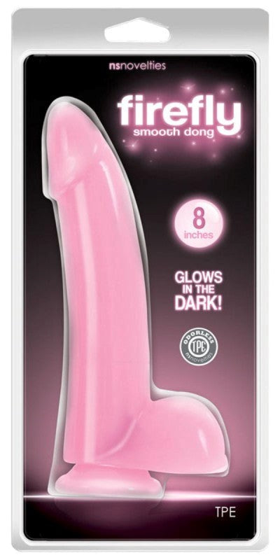 Firefly Smooth Glowing Dong 8 Inch - Personal Massagers