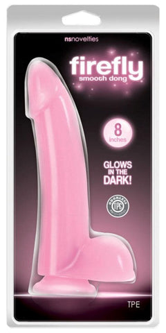 Firefly Smooth Glowing Dong 8 Inch - Personal Massagers