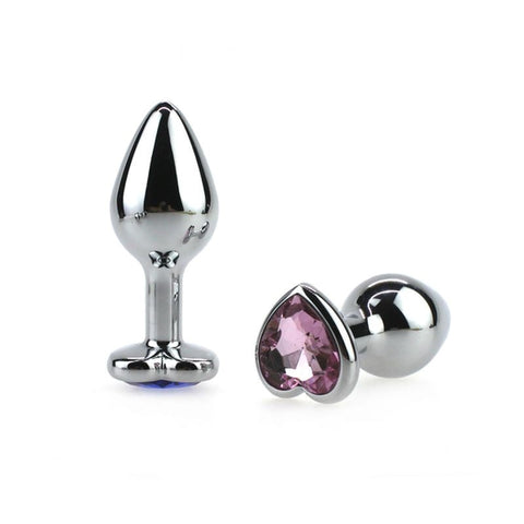 Opulent Heart-Shaped Jewel Stainless Steel Anal Plug - Indulge in Elegance - Rabbit Vibrators