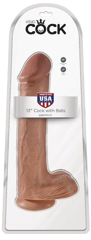 King Cock 13 Inch Cock with Balls Realistic Dildos