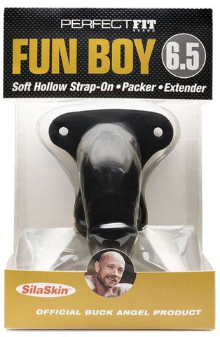 Perfect Fit Fun Boy 6.5 Inch Soft Hollow Strap-On - Strap On Sextoys