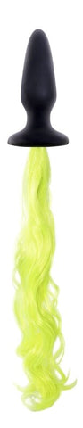 NS Novelties Magical Unicorn Tail Plug - Silky Silicone Tapered Design - Collars and Leads