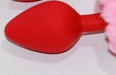 Bunny Faux Tail Silicone Anal Plug Large - Steel Sex Toys