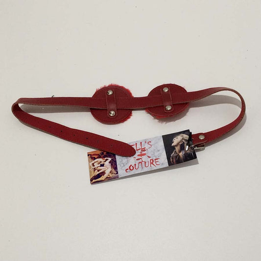 Club Lash Leather Blinkers - Steel Sex Toys