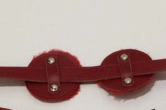 Club Lash Leather Blinkers - Steel Sex Toys