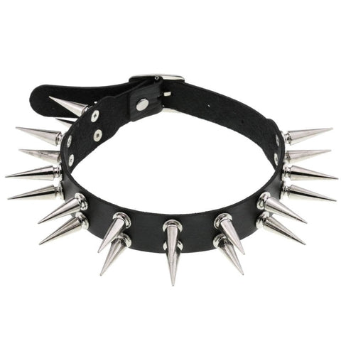 Double Row Spiked Rivet Collar Heavy - Collars and Leads