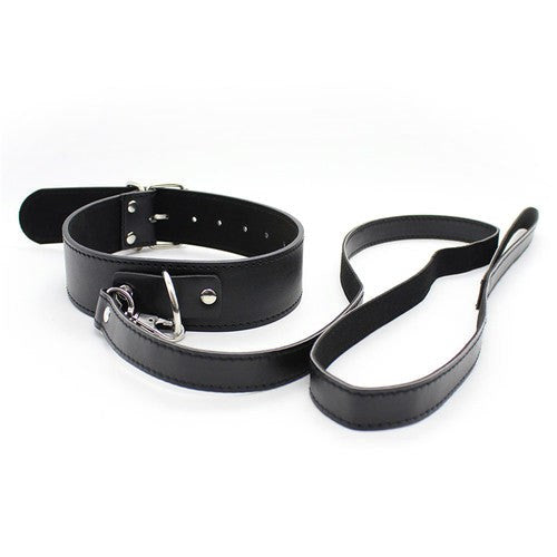 Fur Lined Collar with Leash - Luxury Sex Toys