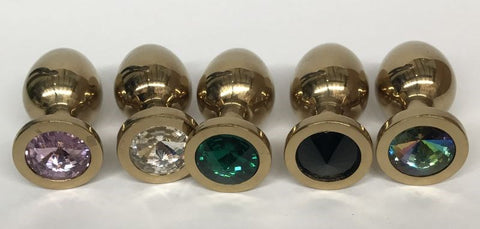 Golden Gemmed Large Butt Plug - Penis Pumps And Stretchers