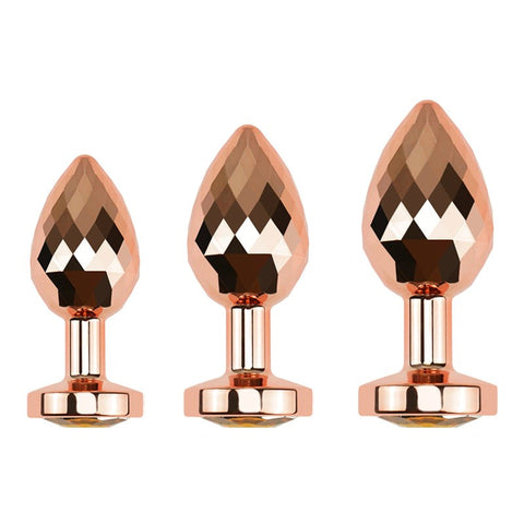 Glamorous Gemstone Delight - Goldie Gemmed Small Butt Plug - Steel Sex Toys