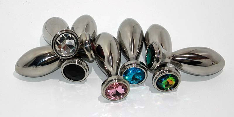 Little Boy Jewelled Anal Plug Large Steel Sex Toys