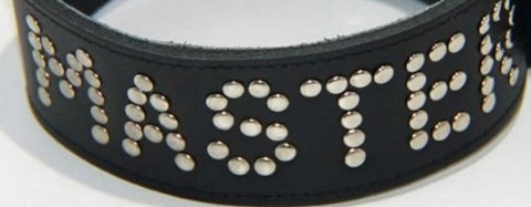 Hell's Couture Premium Leather BDSM Collar - Adjustable Fit, Studded Design - Collars and Leads