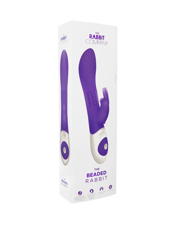 The Rabbit Company The Beaded USB Rechargeable Rabbit Vibrator Purple Rabbit Vibrators