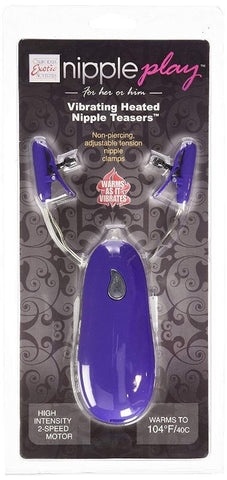 Nipple Play Vibrating Heated Nipple Teasers Purple - Nipple and Clit Clamps