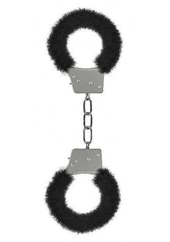 Ouch Beginners Furry Handcuffs - Steel Sex Toys
