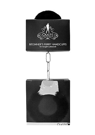 Ouch Beginners Furry Handcuffs - Steel Sex Toys