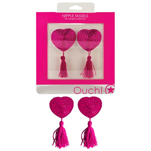 OUCH! Nipple Tassels Heart - G-Spot Vibrators