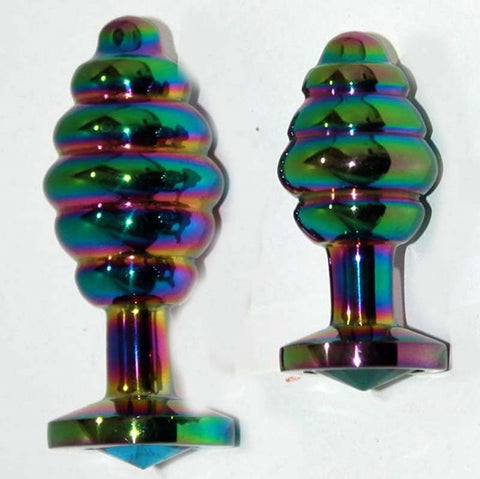 Rainbow Wild Passion Anal Plug Large - Steel Sex Toys