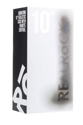 Real Rock Vibrating 10 Realistic Cock With Scrotum - Vibrating Dildos