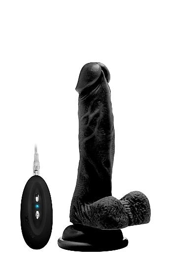 Real Rock Vibrating 7 Realistic Cock With Scrotum Vibrating Dildos