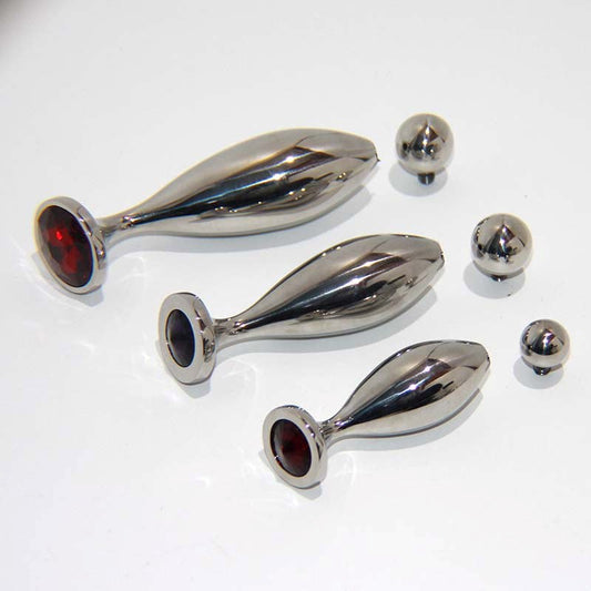 Seal & Ball Steel Sex Probe Large - Steel Sex Toys