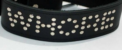 WHORE Leather Bondage Collar - Collars and Leads