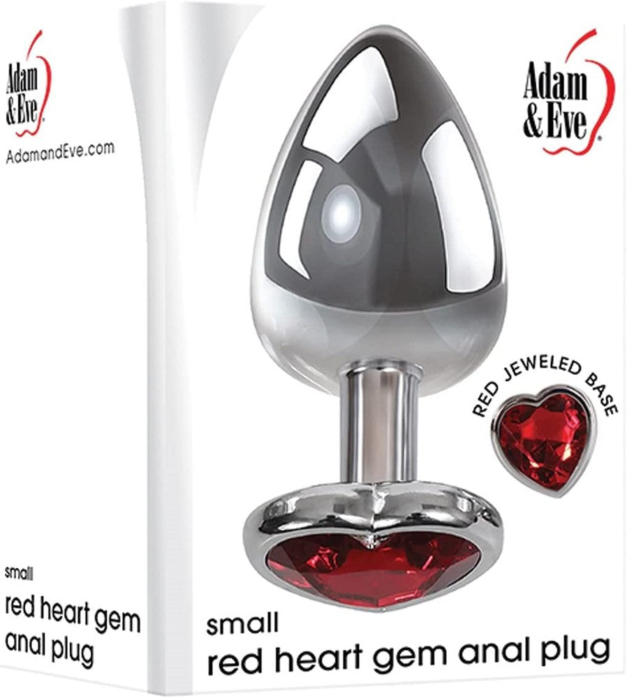 Adam & Eve Red Heart Gem Anal Plug Butt Plugs