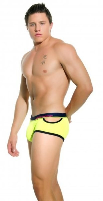 Almost Naked Quirk Boxer Neon Yellow - L Jocks and G-Strings