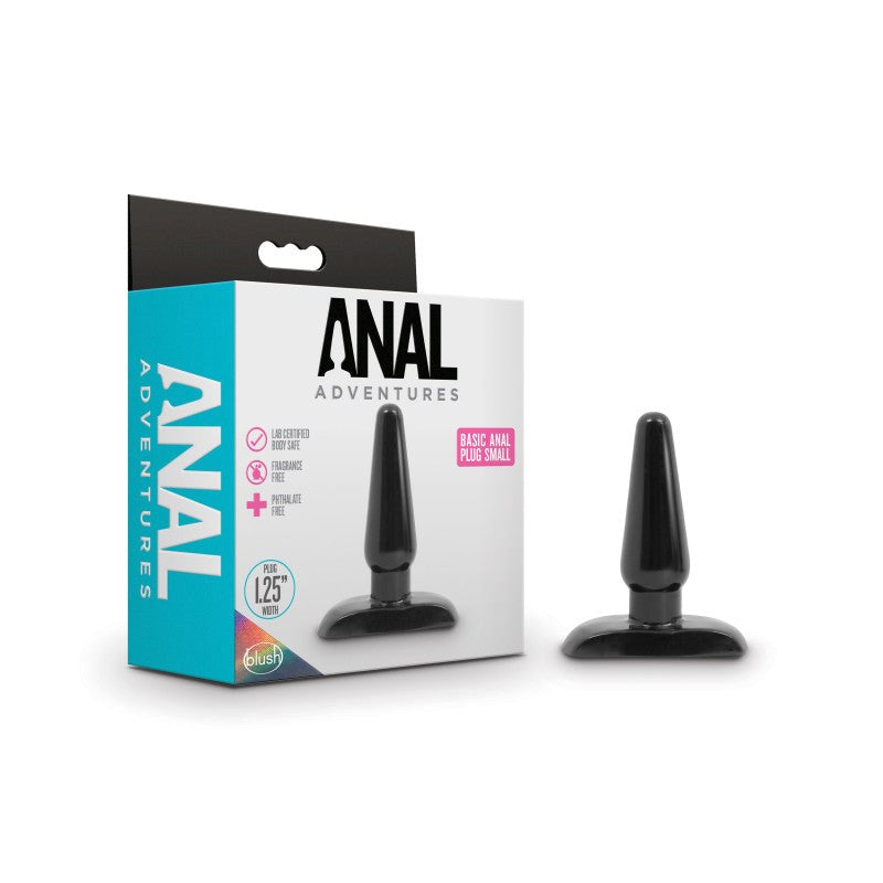 Anal Adventures Basic Anal Plug - Black Butt Plugs