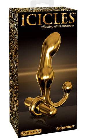 Pipedream Icicles Gold Edition G08 Prostate Play Massager - Glass Sex Toys