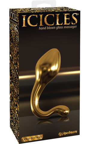 Pipedream Icicles Gold Edition G11 Glass Prostate Massager - Glass Sex Toys