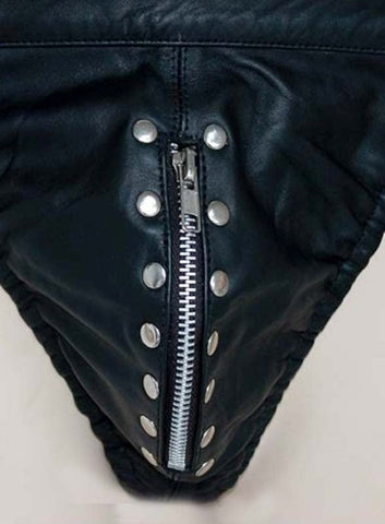 Hell's Couture - Leather Jockstrap with Front Zipper - Jocks and G-Strings
