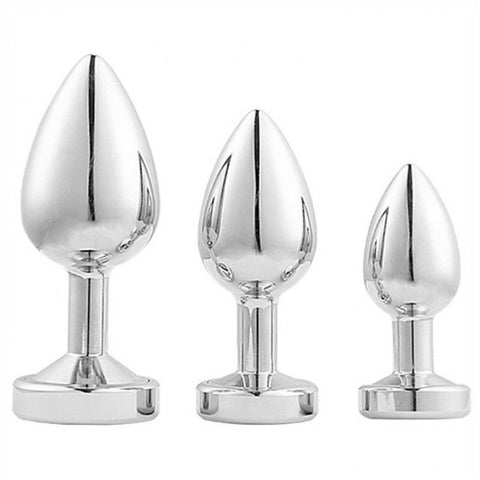 Colorful Light Stainless Steel Butt Plug - Steel Sex Toys