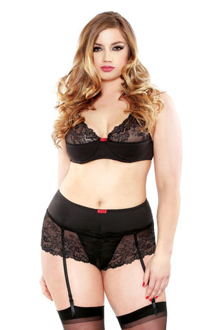 Curve Lace Bra with Crotchless Tap Shorts - Bras and Bra Sets