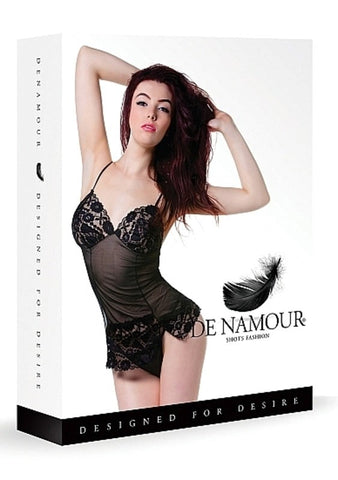 De Namour Black Babydoll & G-String by Shots Toys - Babydolls and Chemises