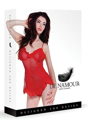 De Namour Red Babydoll & G-String - Babydolls and Chemises
