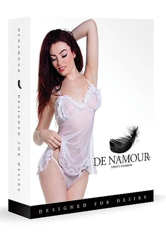 De Namour White Babydoll And G-String Babydolls and Chemises