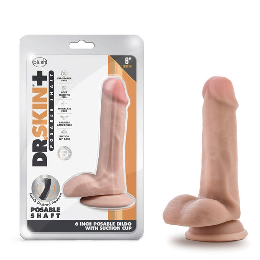 Dr. Skin Plus Girthy Poseable Pleasure Companion - Realistic Dildos