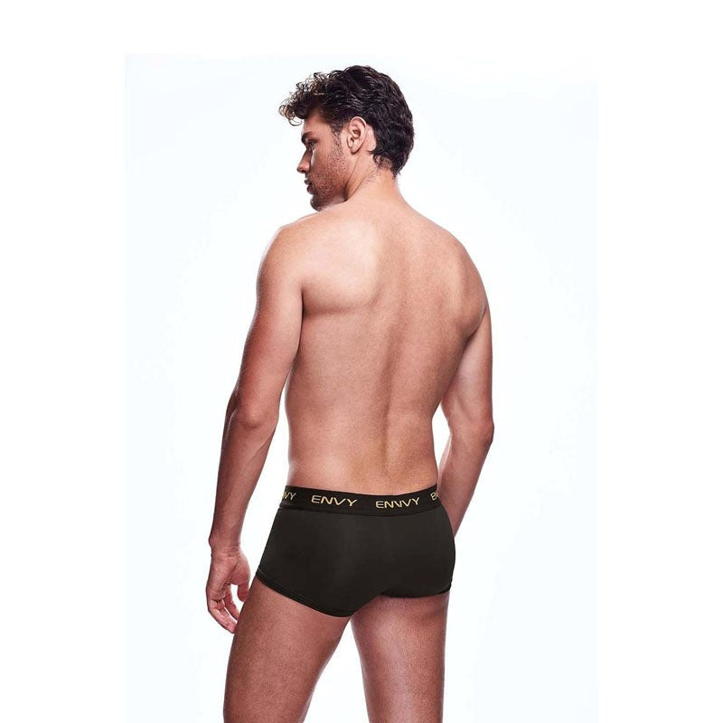 ENVY Mesh Short Boxer - Black Mens Briefs And Boxers