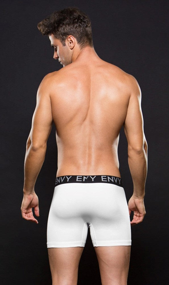 Envy Micro LowRise Logo Elastic Boxer White Jocks and G-Strings