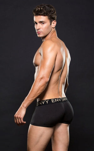 Envy Micro LowRise Logo Elastic Trunk Black - Jocks and G-Strings