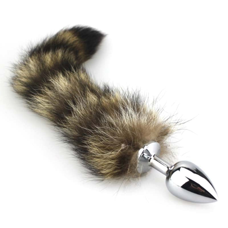 Faux Fox Tail Fetish Anal Plug Steel Sex Toys