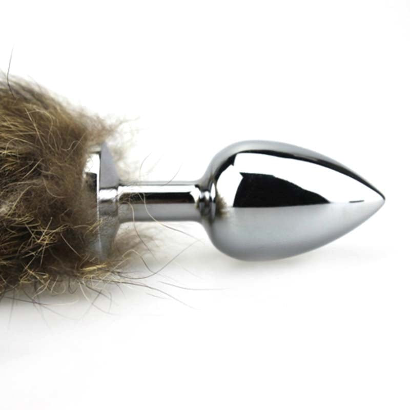 Faux Fox Tail Fetish Anal Plug Steel Sex Toys