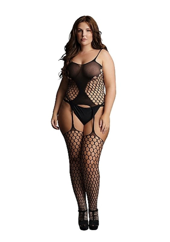 Fence Net Suspender Bodystocking Body Stockings