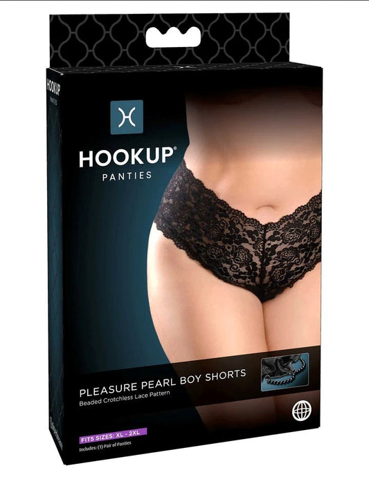 Pipedream HOOKUP Pleasure Pearl Sexy Boy Shorts - G-Strings, Panties and Shorts
