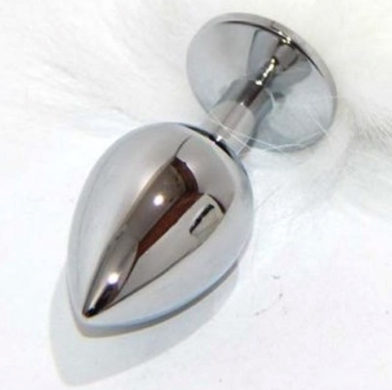 Kitten Tail Metal Butt Plug Silver Steel Sex Toys