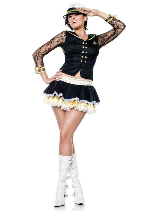 Lacy Navy Costume - Fancy Dress Ups